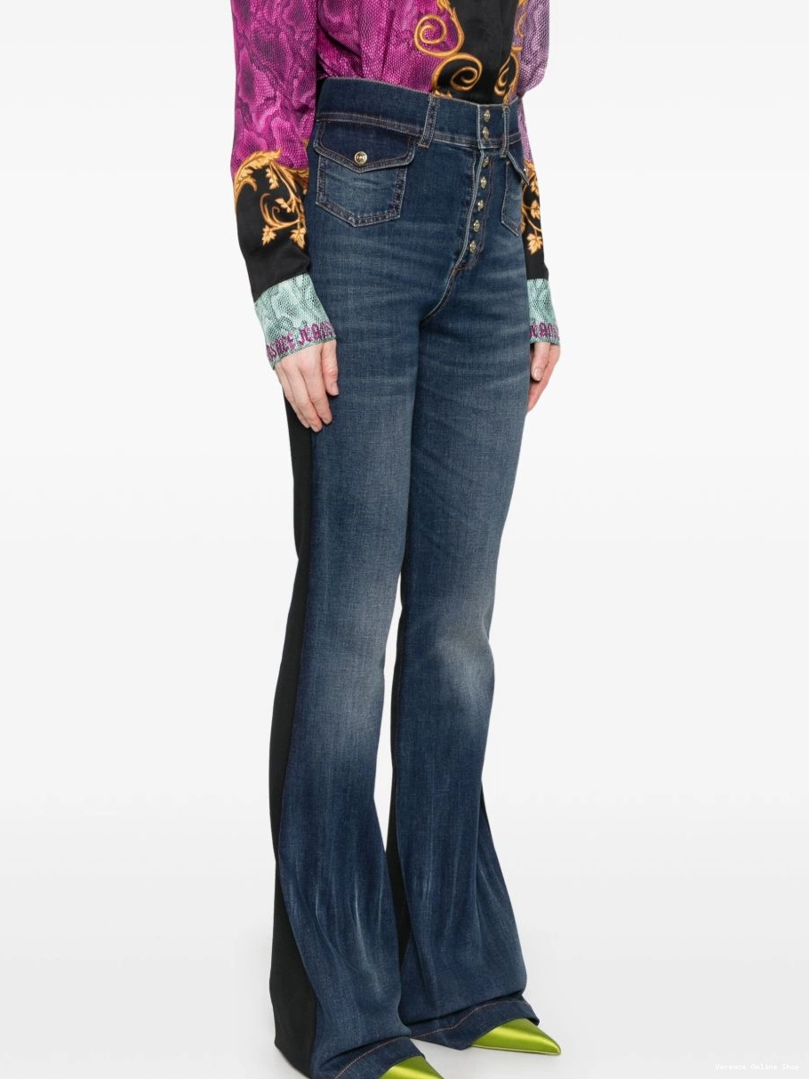 Cheap Versace Women jeans flared Couture Jeans panelled 0709